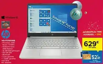 Carrefour Hp 14s-fq1003nb aanbieding