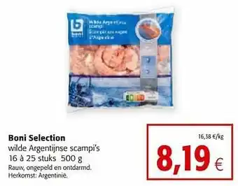 Colruyt Boni selection wilde argentijnse scampi`s aanbieding