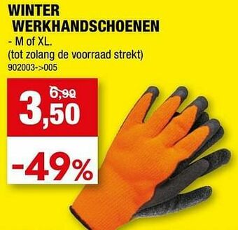 Hubo Winter werkhandschoenen aanbieding