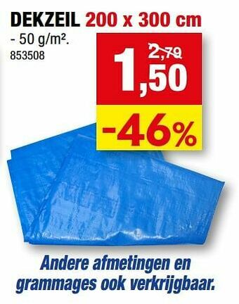 Hubo Dekzeil aanbieding