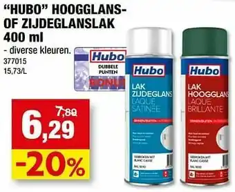 Hubo Hubo hoogglansof zijdeglanslak aanbieding