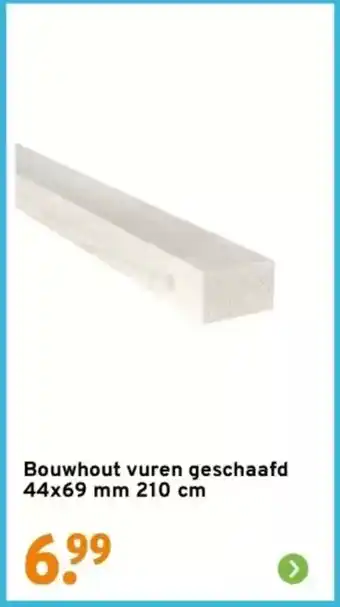 GAMMA Bouwhout vuren geschaafd aanbieding