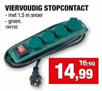 Hubo Viervoudig stopcontact aanbieding