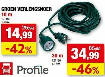 Hubo Groen verlengsnoer aanbieding