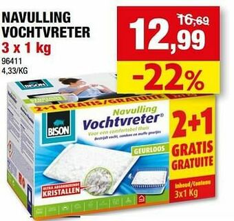 Hubo Navulling vochtvreter aanbieding