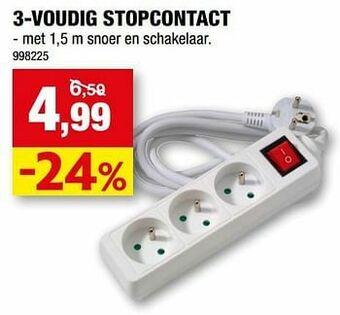 Hubo 3-voudig stopcontact aanbieding