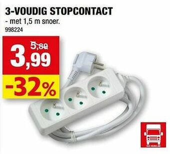 Hubo 3-voudig stopcontact aanbieding
