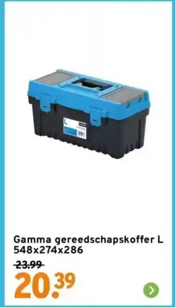 GAMMA Gamma gereedschapskoffer L aanbieding