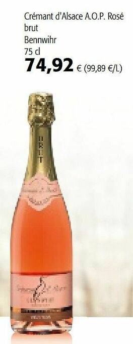 Colruyt Crémant d`alsace a.o.p. rosé brut bennwihr aanbieding