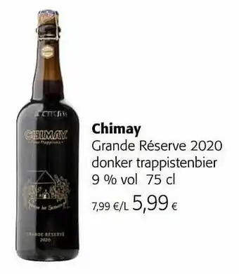 Colruyt Chimay grande réserve 2020 donker trappistenbier aanbieding