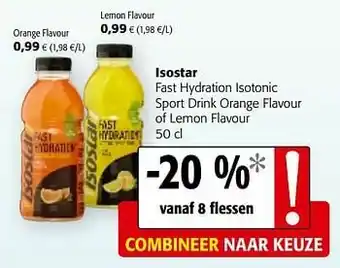 Isostar fast hydration isotonic sport drink orange flavour of lemon flavour