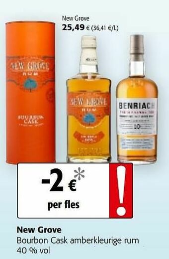 Colruyt New grove bourbon cask amberkleurige rum aanbieding
