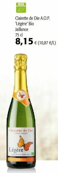 Colruyt Clairette de die a.o.p. légère bio jaillance aanbieding