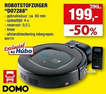 Hubo Domo elektro robotstofzuiger do7288 aanbieding