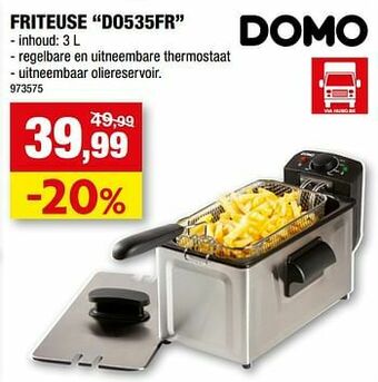 Hubo Domo elektro friteuse do535fr aanbieding