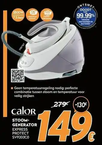 Krëfel Calor stoomgenerator express protect sv9203c0 aanbieding