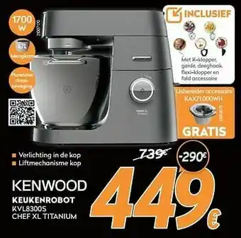 Krëfel Kenwood keukenrobot kvl8300s chef xl titanium aanbieding
