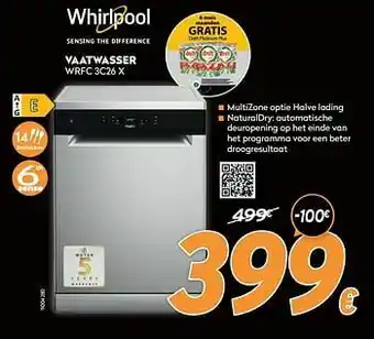 Krëfel Whirlpool vaatwasser wrfc 3c26 x aanbieding