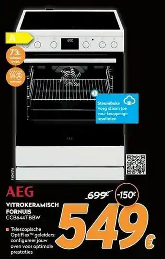 Krëfel Aeg vitrokeramisch fornuis ccb644tbbw aanbieding