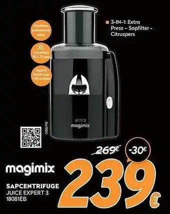 Krëfel Magimix sapcentrifuge juice expert 3 18081eb aanbieding
