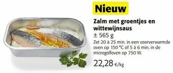 Colruyt Zalm met groentjes en wittewijnsaus aanbieding