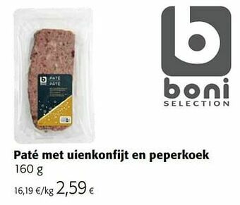 Colruyt Paté met uienkonfijt en peperkoek aanbieding