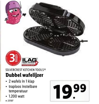 Lidl Dubbel wafelijzer aanbieding