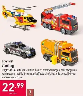 Voertuig dicky toys 33-41cm