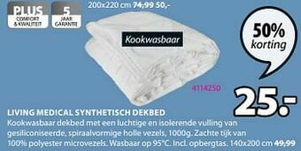 Jysk Living medical synthetisch dekbed aanbieding