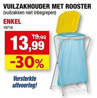 Hubo Vuilzakhouder met rooster enkel aanbieding