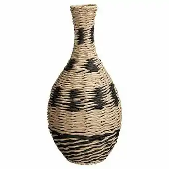Kwantum Vaas Rattan Zwart Naturel aanbieding
