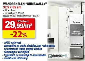 Hubo Wandpanelen dumawall+ aanbieding