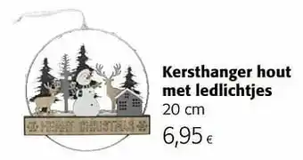 Kersthanger hout met ledlichtjes