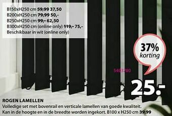 Jysk Rogen lamellen aanbieding