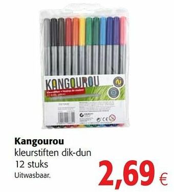 Colruyt Kangourou kleurstiften dik-dun aanbieding