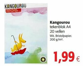Colruyt Kangourou tekenblok a4 20 vellen aanbieding