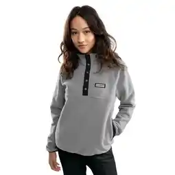 Decathlon Dames Wintersport dikke fleece half-snap trui Koli-W SIROKO Grijs aanbieding