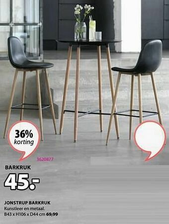 Jysk Jonstrup barkruk aanbieding