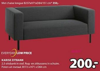 Jysk Karise zitbank aanbieding
