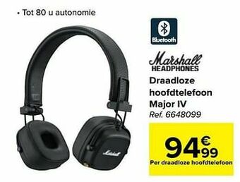 Carrefour Marshall draadloze hoofdtelefoon major iv aanbieding