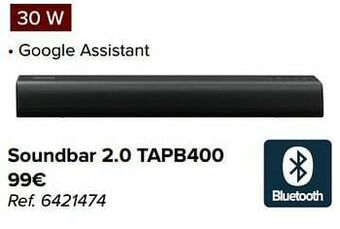 Carrefour Philips soundbar 2.0 tapb400 aanbieding