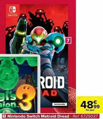 Carrefour Nintendo switch metroid dread aanbieding