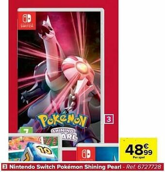 Carrefour Nintendo switch pokémon shining pearl aanbieding