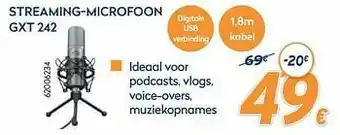 Krëfel Trust streaming-microfoon gxt 242 aanbieding