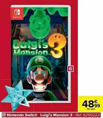 Carrefour Nintendo switch luigi’s mansion 3 aanbieding