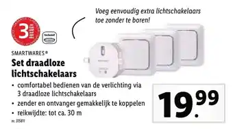 Lidl Smartwares set draadloze lichtschakelaars aanbieding