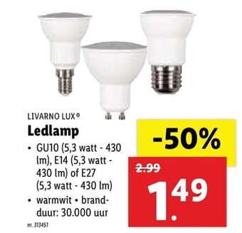 Lidl Livarno Lux Ledlamp aanbieding