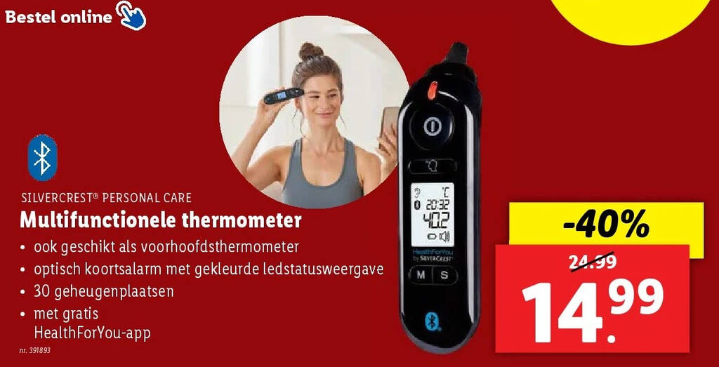 Multifunctionele thermometer promotie bij Lidl