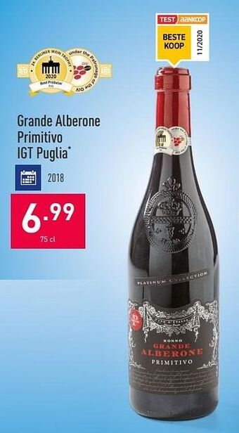 ALDI Grande alberone primitivo igt puglia aanbieding