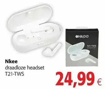 Colruyt Nkee draadloze headset t21-tws aanbieding